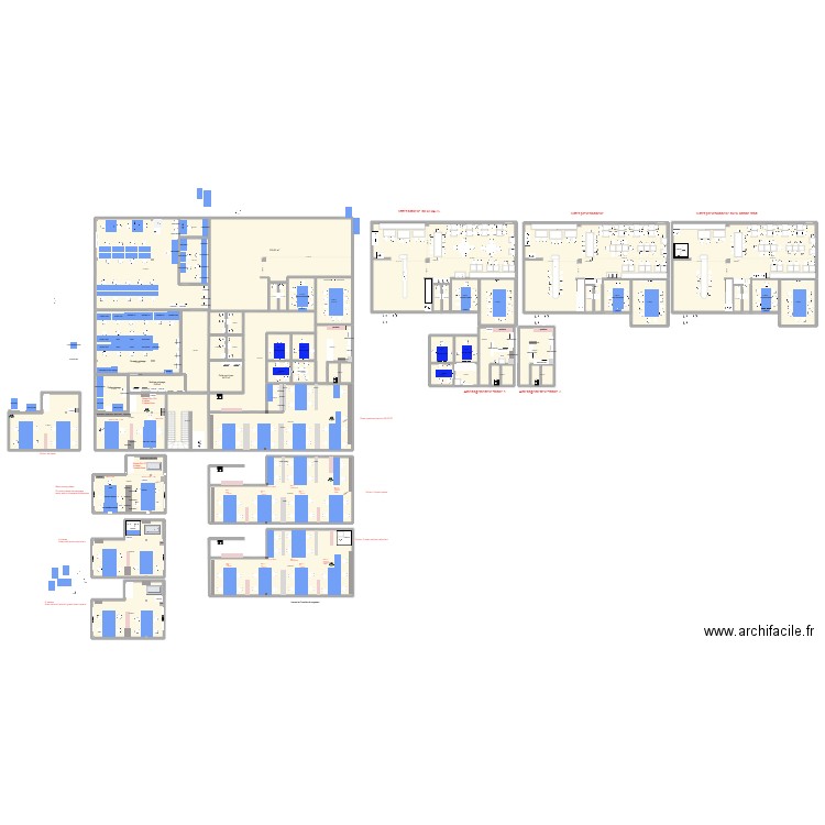 Plan 2 open space au 12.03. Plan de 55 pièces et 1763 m2