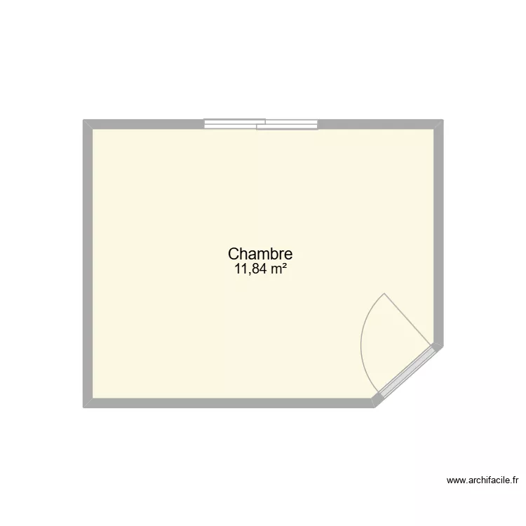 chambre ishai et alone. Plan de 1  et 12 m²