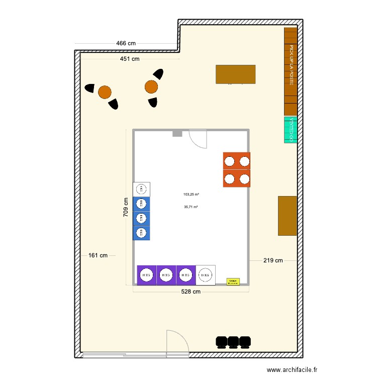 LAVERIE MERIGNAC MACDO MAIRIE. Plan de 2 pièces et 176 m2
