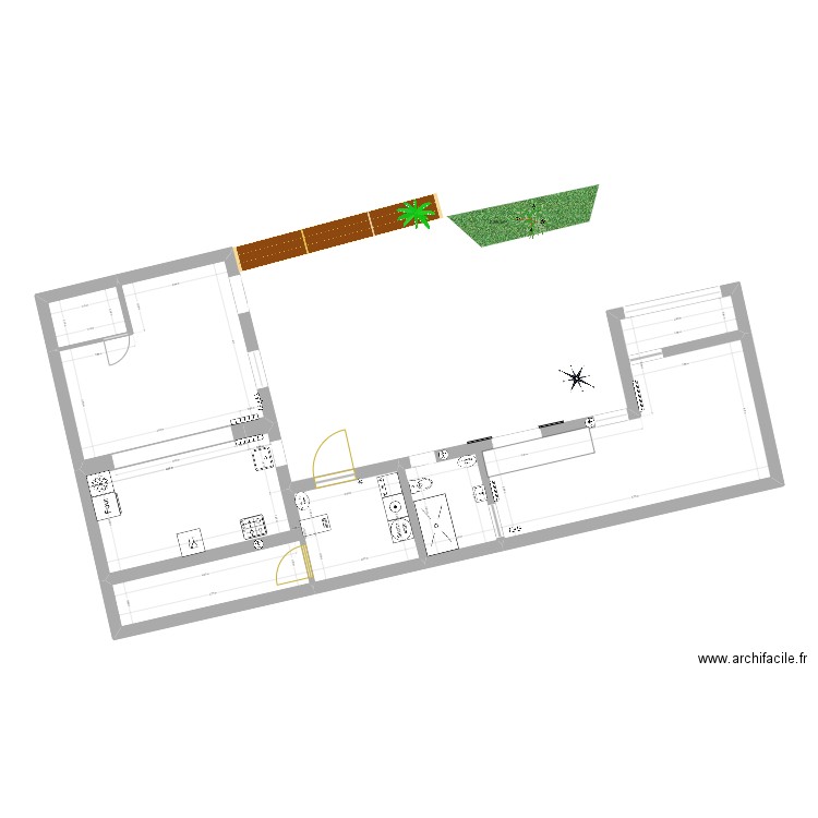 Parcelle ad450. Plan de 8 pièces et 134 m2