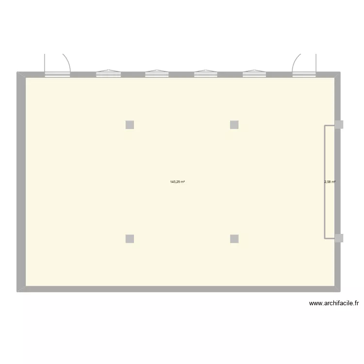 local valdoie. Plan de 2  et 148 m²