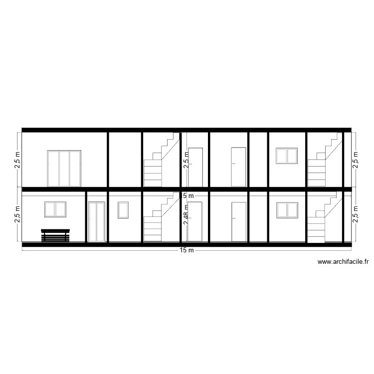 COUPE AA. Plan de 0 pièce et 0 m2