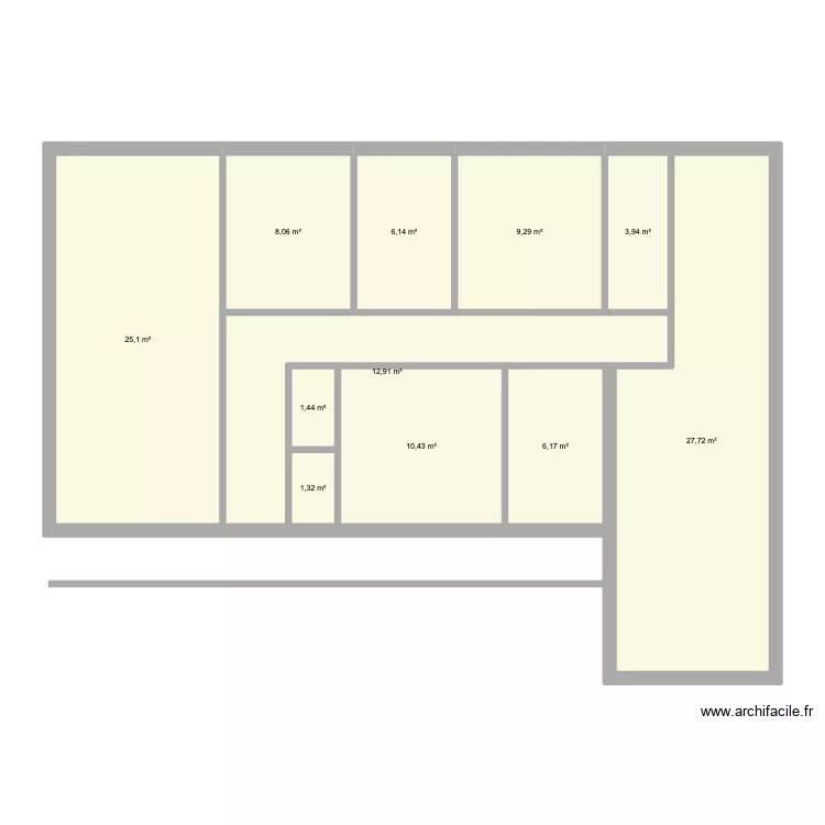 maison maman. Plan de 11  et 113 m²