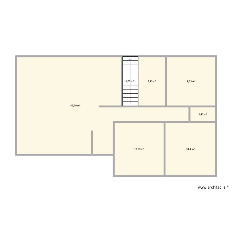 habitation saint amant 2. Plan de 7 pièces et 82 m2