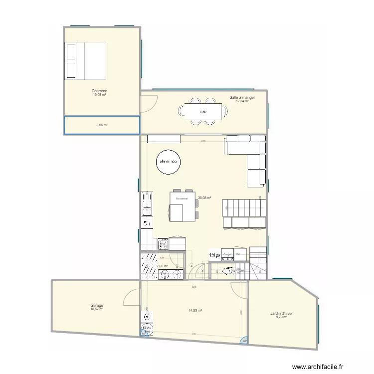 KIM - Plan g&eacute;n&eacute;ral 1 - rdc am&eacute;nag&eacute; V1. Plan de 