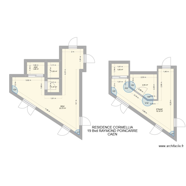 RESIDENCE CORMELLIA. Plan de 7 pièces et 51 m2