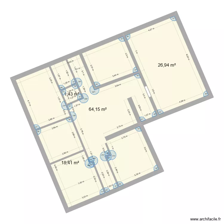 GROBOZ 3. Plan de 4 et 111 m² GROBOZ 3. Plan de 4 et 111 m²