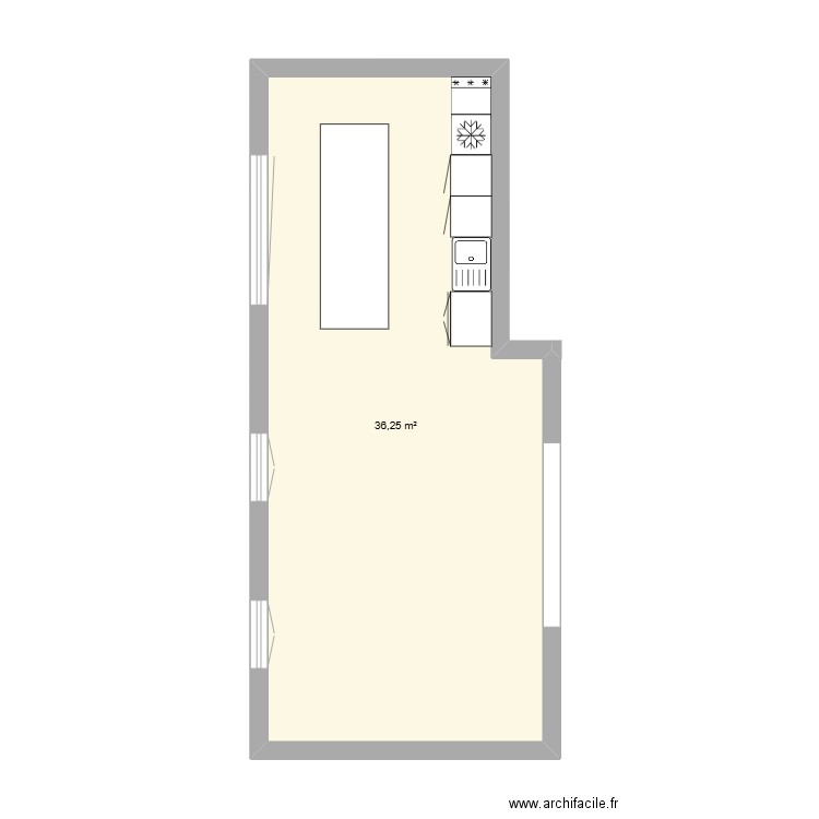 Brunoy Plan 1. Plan de 1 pièce et 36 m2