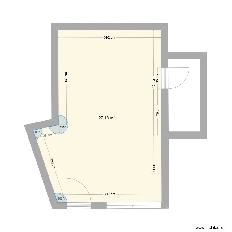 Studio. Plan de 0 pièce et 0 m2