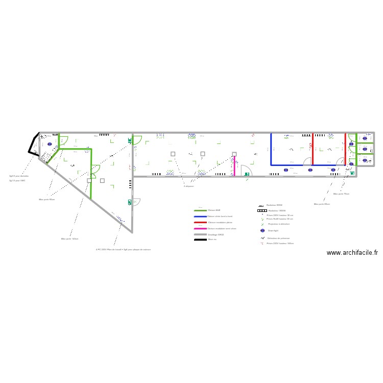 Douai Avec elec . Plan de 10 pièces et 188 m2