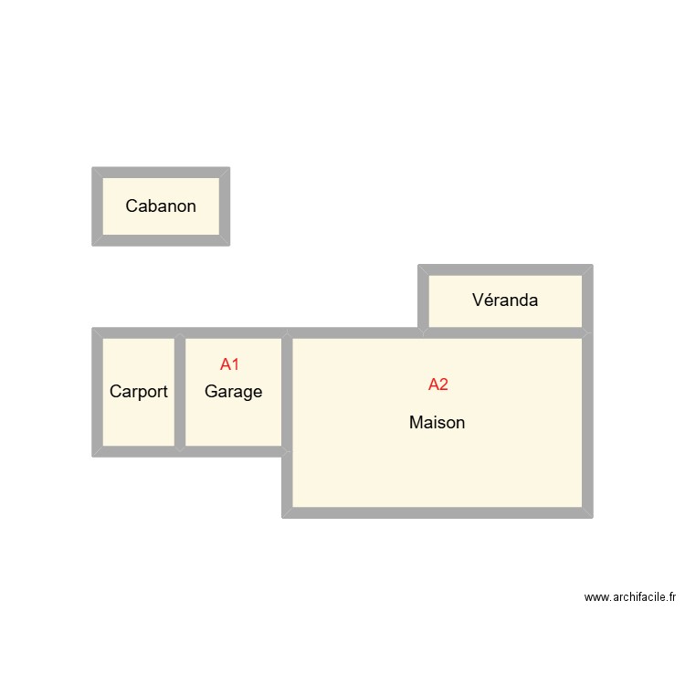 2507 LE JEAN JEREMY. Plan de 5 pièces et 9 m2