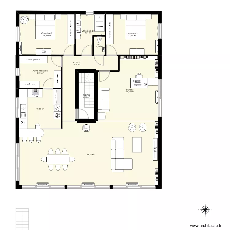 maison 7 FESSEL. Plan de 11  et 150 m²