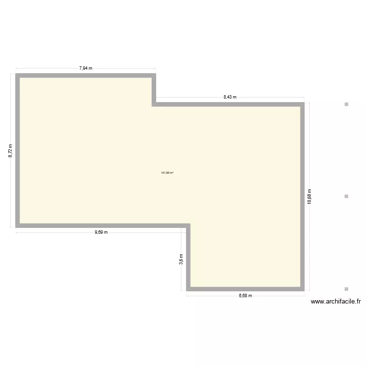 Maison. Plan de 1  et 142 m²