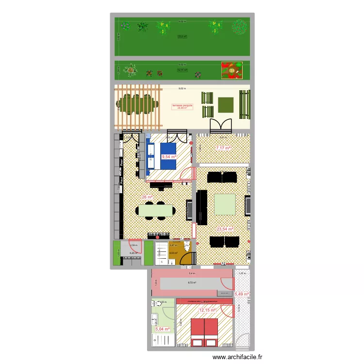 131 POMPE 26. Plan de 13  et 170 m²