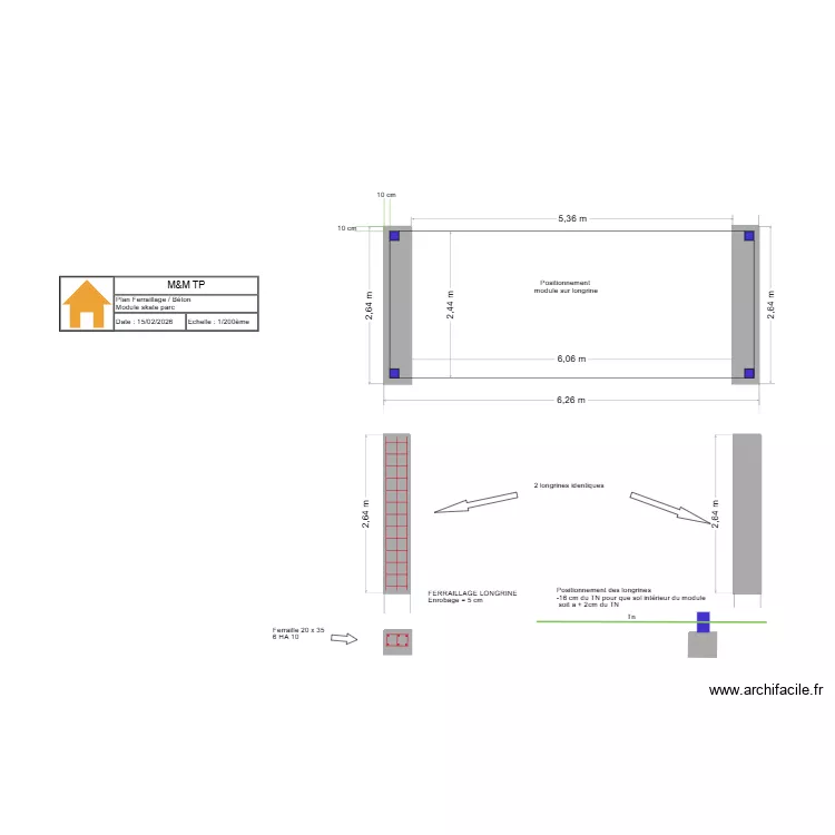 plan fondation skateparc. Plan de 