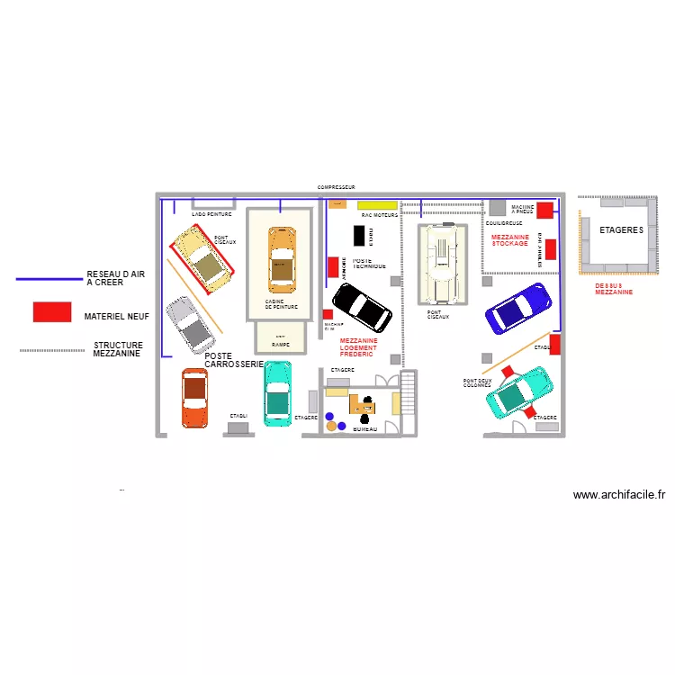 blasimon apr&eacute;s 1. Plan de 3  et 45 m²