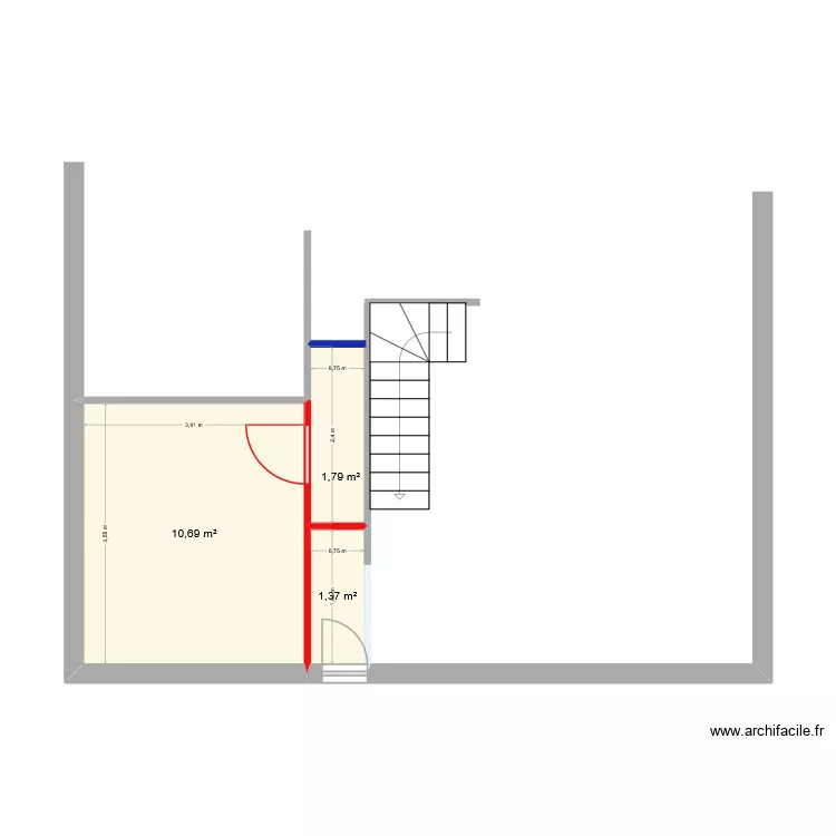 nicolas gouasdoue. Plan de 3 Pièces et 14 m²