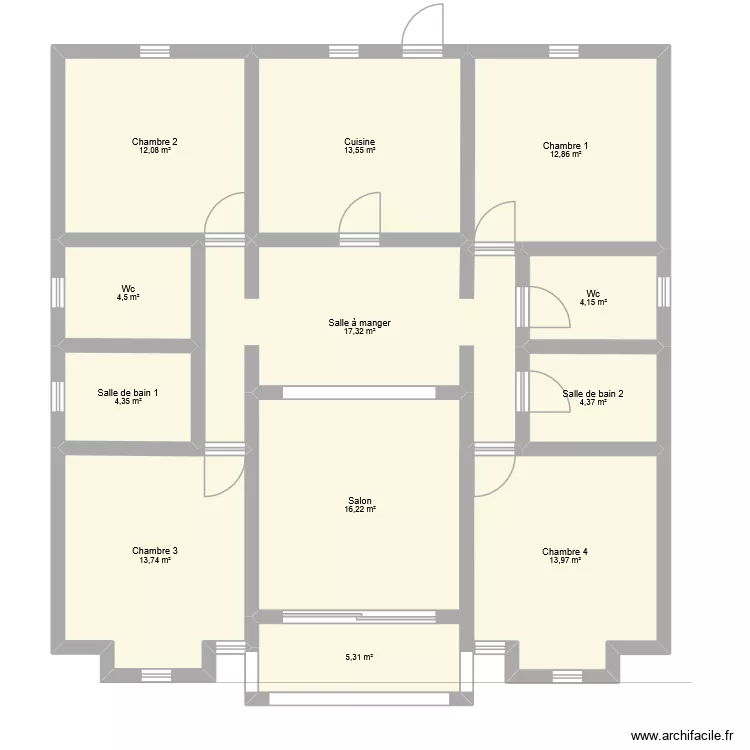 Ma maison pp 4cbres 5. Plan de 12 et 122 m² Ma maison pp 4cbres 5. Plan de 12 et 122 m²