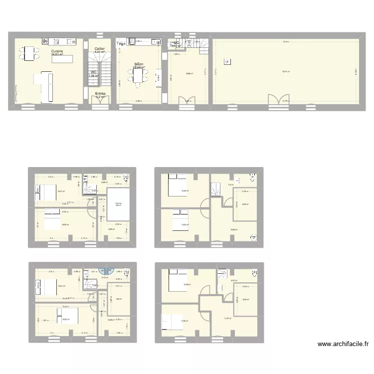 etage 2. Plan de 55 et 780 m² etage 2. Plan de 55 et 780 m²