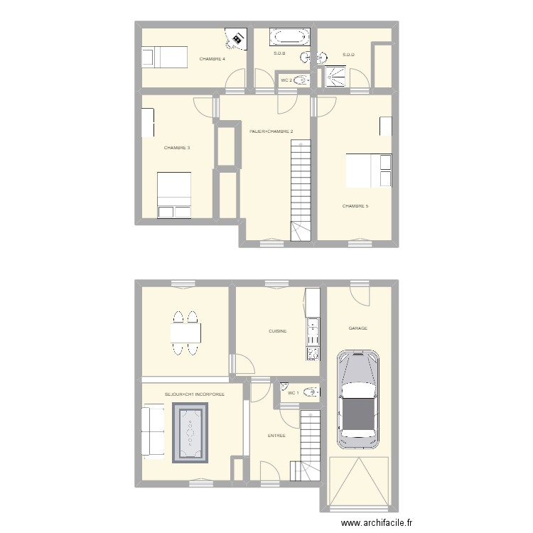 ER.16728. Plan de 18 pièces et 157 m2