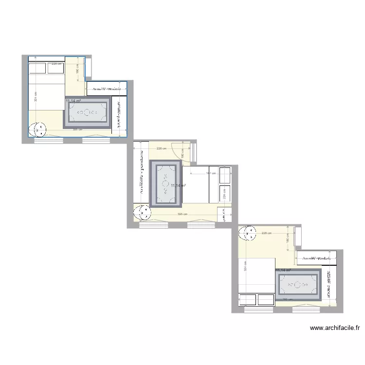 Agencement Chambre. Plan de 