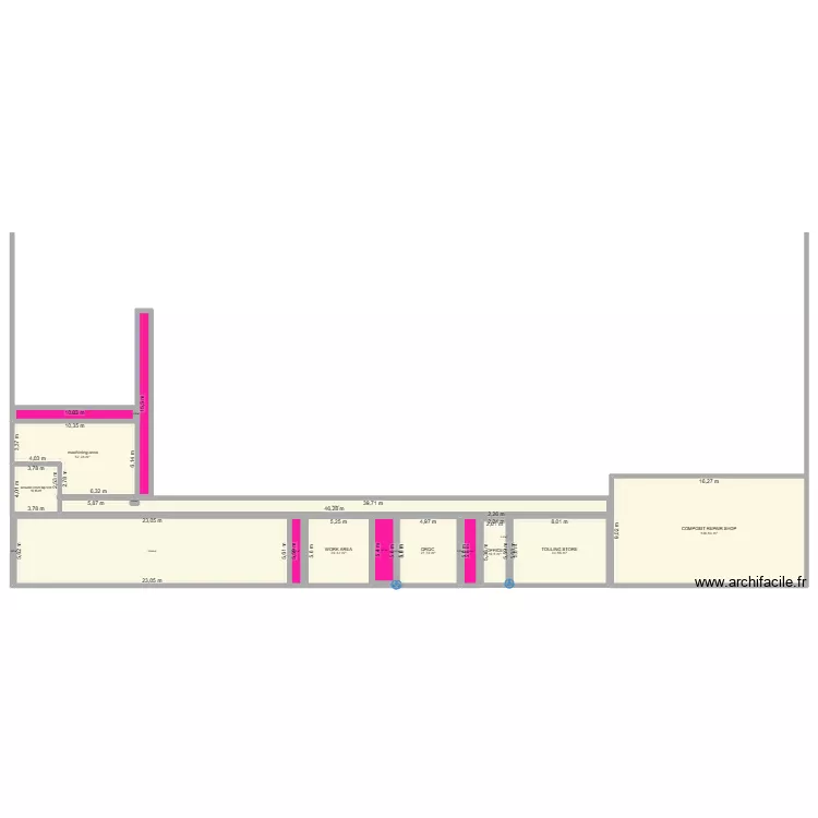 PLAN T1. Plan de 16 et 531 m² PLAN T1. Plan de 16 et 531 m²