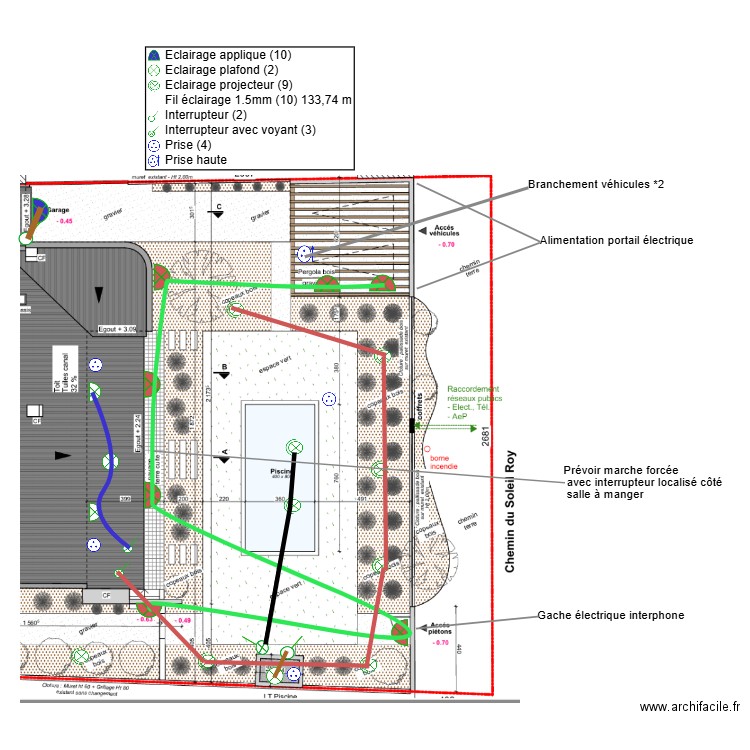 elec ext soleil roy 1. Plan de 0 pièce et 0 m2