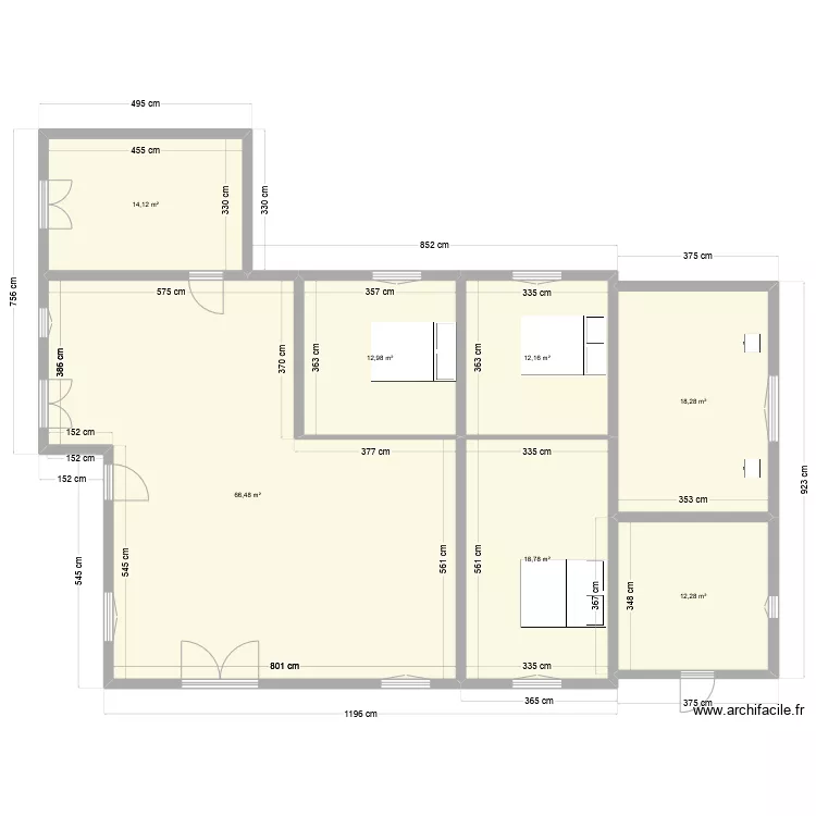 Prejet Resty Maison actuelle AVEC EXTENSION. Plan de 