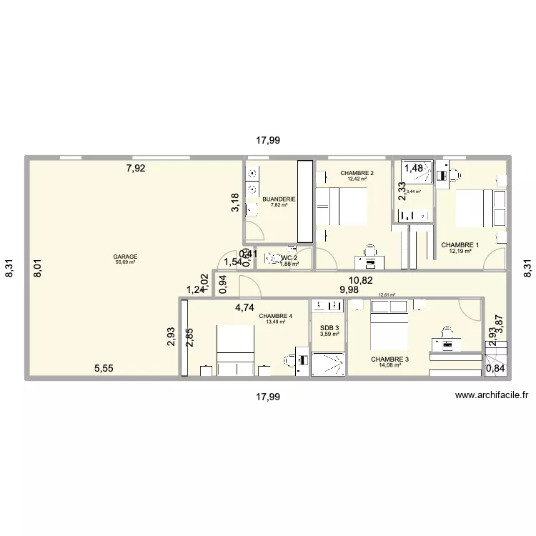 Le bourg bas. Plan de Le bourg bas. Plan de
