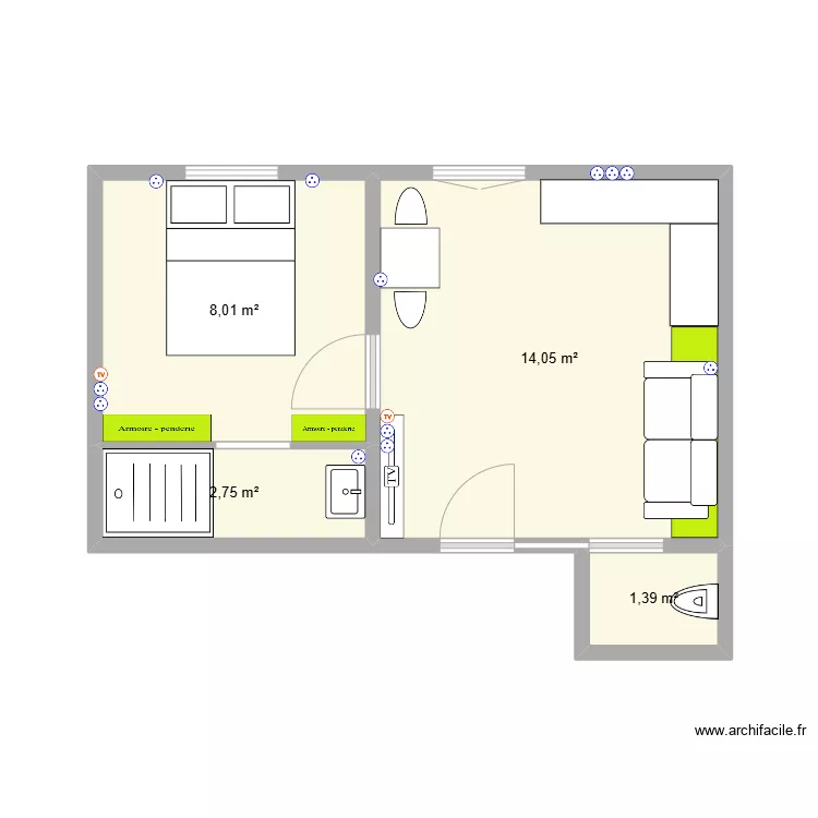 LOU SERVAIS. Plan de 