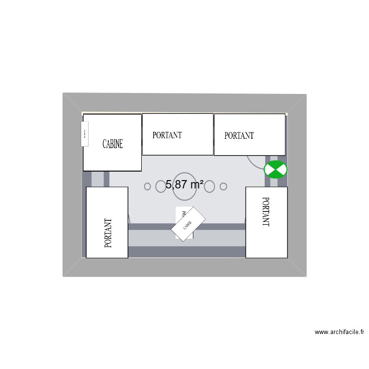 CHALET VILLETTE. Plan de 1 pièce et 6 m2