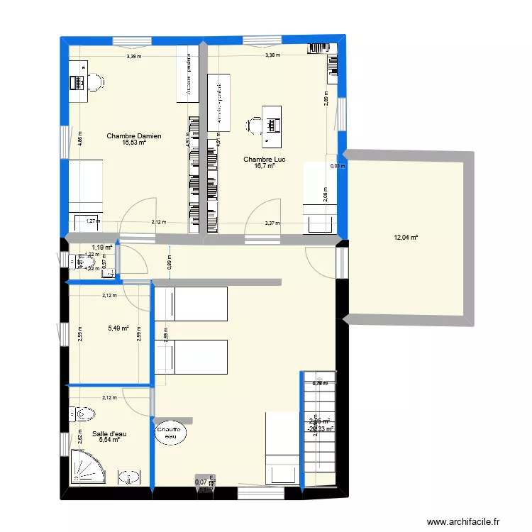 Etage meublé 12 octobre 24. Plan de Etage meublé 12 octobre 24. Plan de