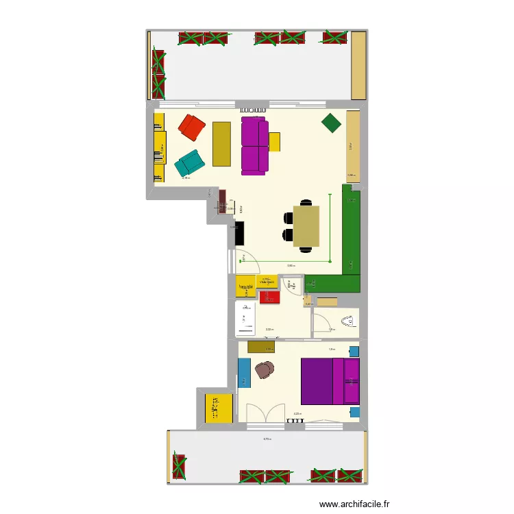 12 VIOLET BACS TERRASSES. Plan de 