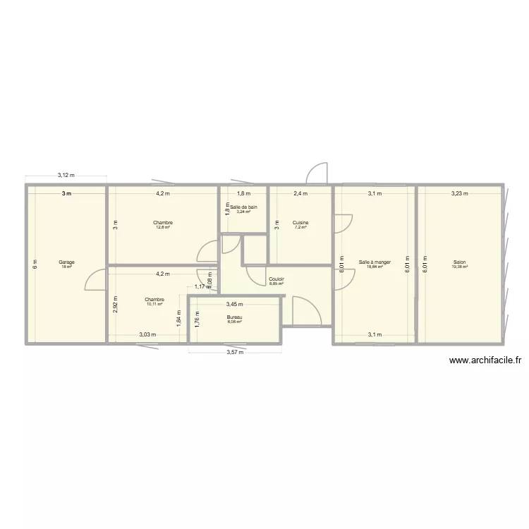 magn&eacute;e plan 2. Plan de 9 Pièces et 104 m²
