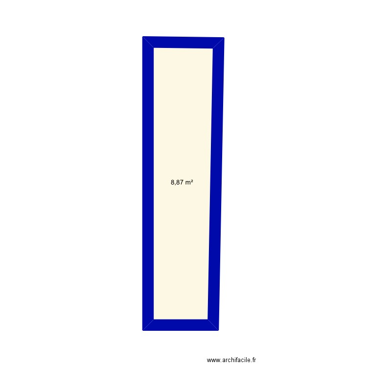 Chemin . Plan de 1 pièce et 9 m2