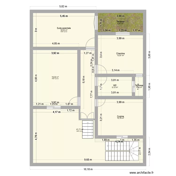Wissem. Plan de 8 Pièces et 117 m²