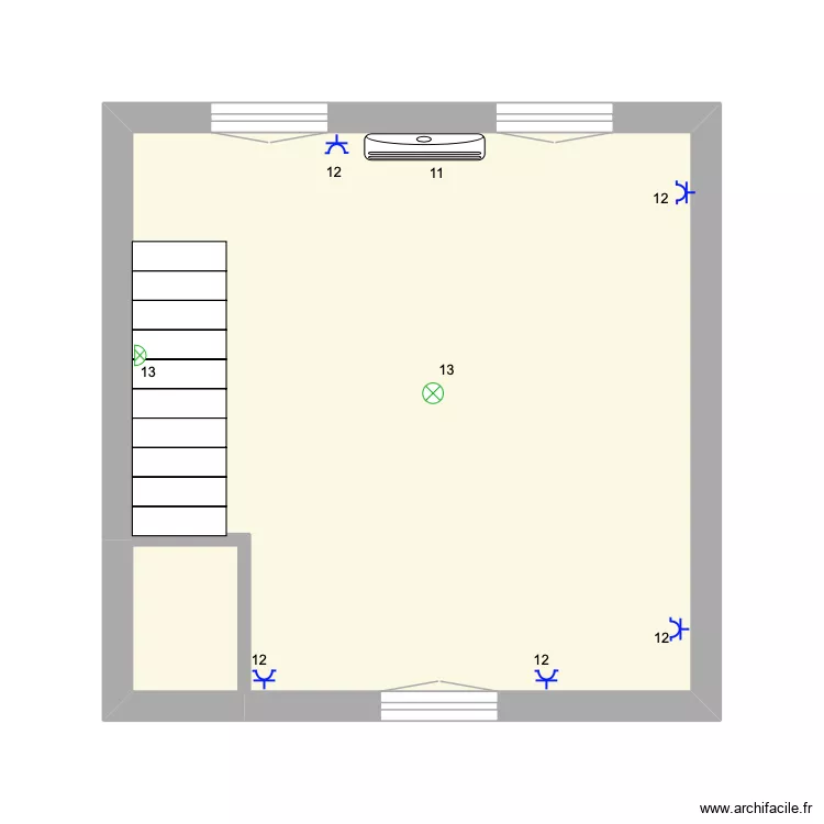 PLAN ELEC DIRK NUYTTEN 2 EME. Plan de 2 Pièces et 22 m² PLAN ELEC DIRK NUYTTEN 2 EME. Plan de 2 Pièces et 22 m²