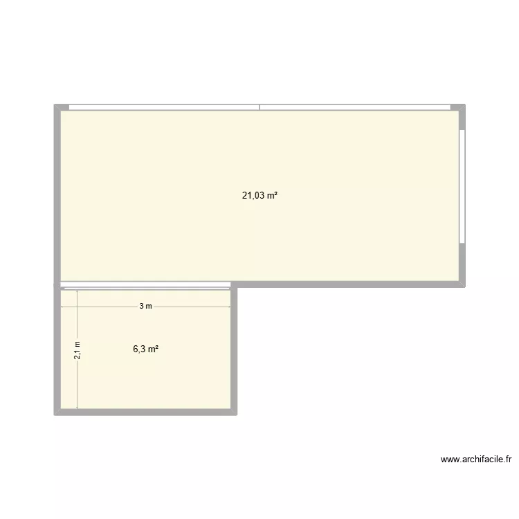 abri1. Plan de 2  et 27 m²