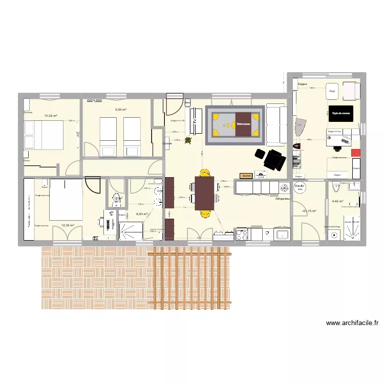 Cadours-5-installation future -2. Plan de 7  et 51 m²