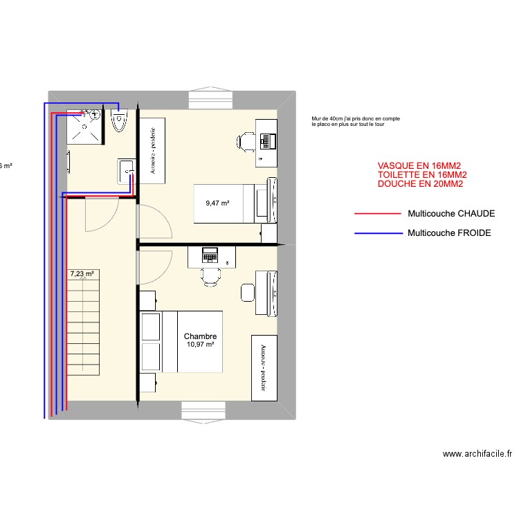 festigny VENTE 1 étage PLOMBERIE. Plan de 0 pièce et 0 m2