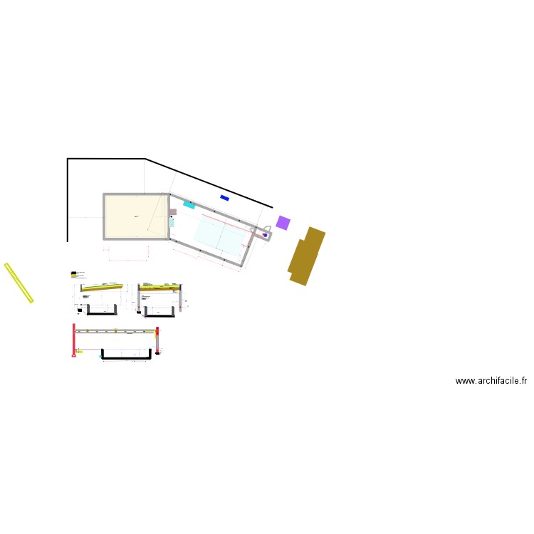 piscine 2025 v62. Plan de 1 pièce et 84 m2