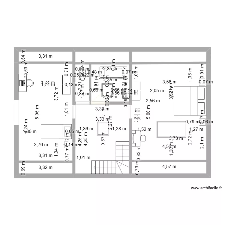 plan etage. Plan de 6  et 29 m²