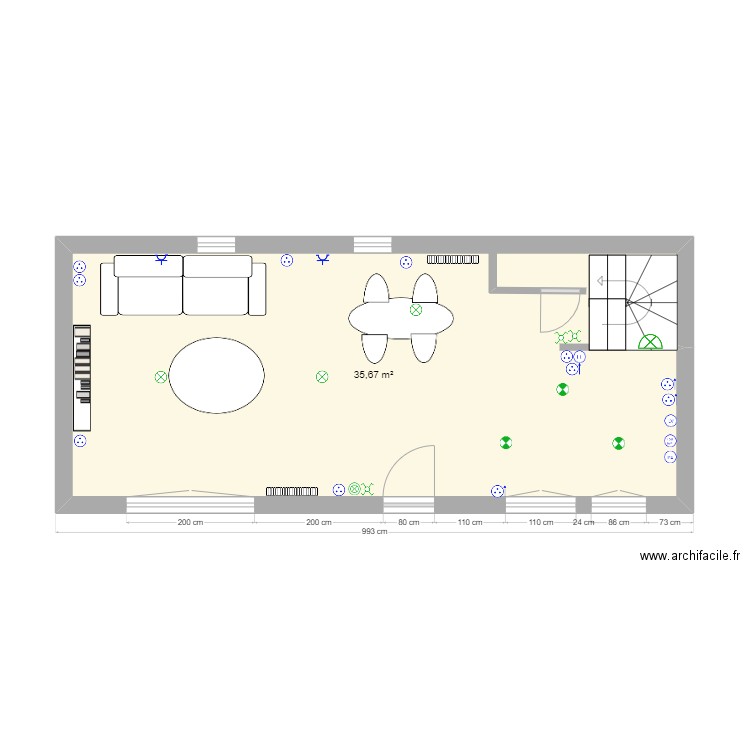 plan aménagement elec. Plan de 0 pièce et 0 m2