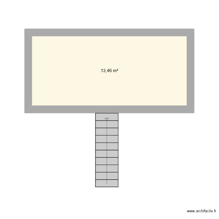 maison. Plan de 1 pièce et 13 m2