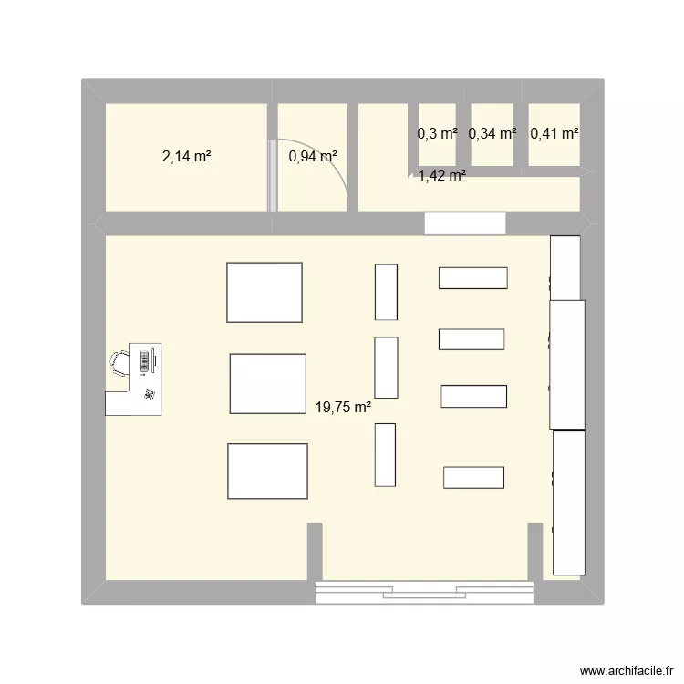 fanfan. Plan de 7  et 25 m²