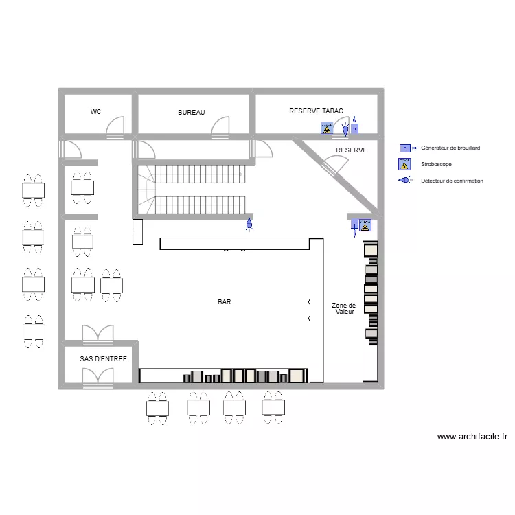 Tabac la pipe generateur. Plan de 