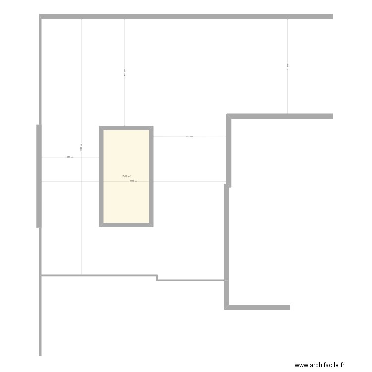 piscine 1. Plan de 1 pièce et 16 m2