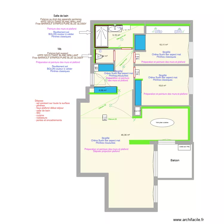H&eacute;l&egrave;ne - GRENOBLE. Plan de 