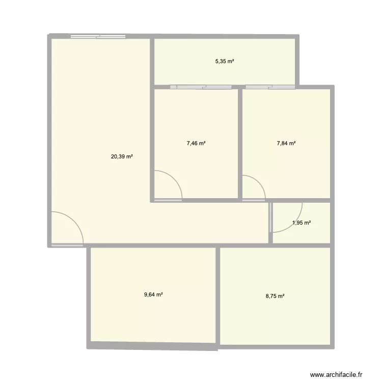 kamel B. Plan de 7 pièces et 61 m² kamel B. Plan de 7 pièces et 61 m²