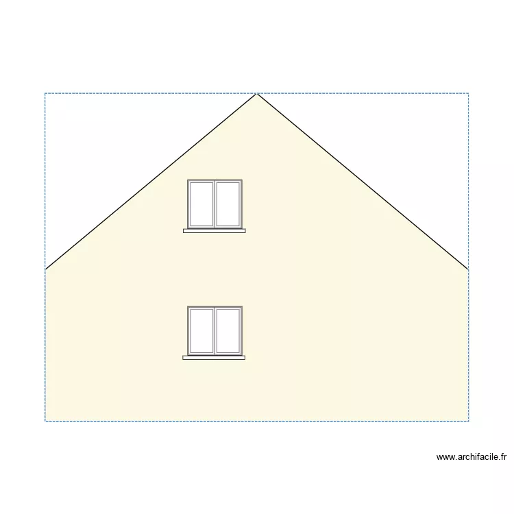facade arriere cuisine. Plan de 